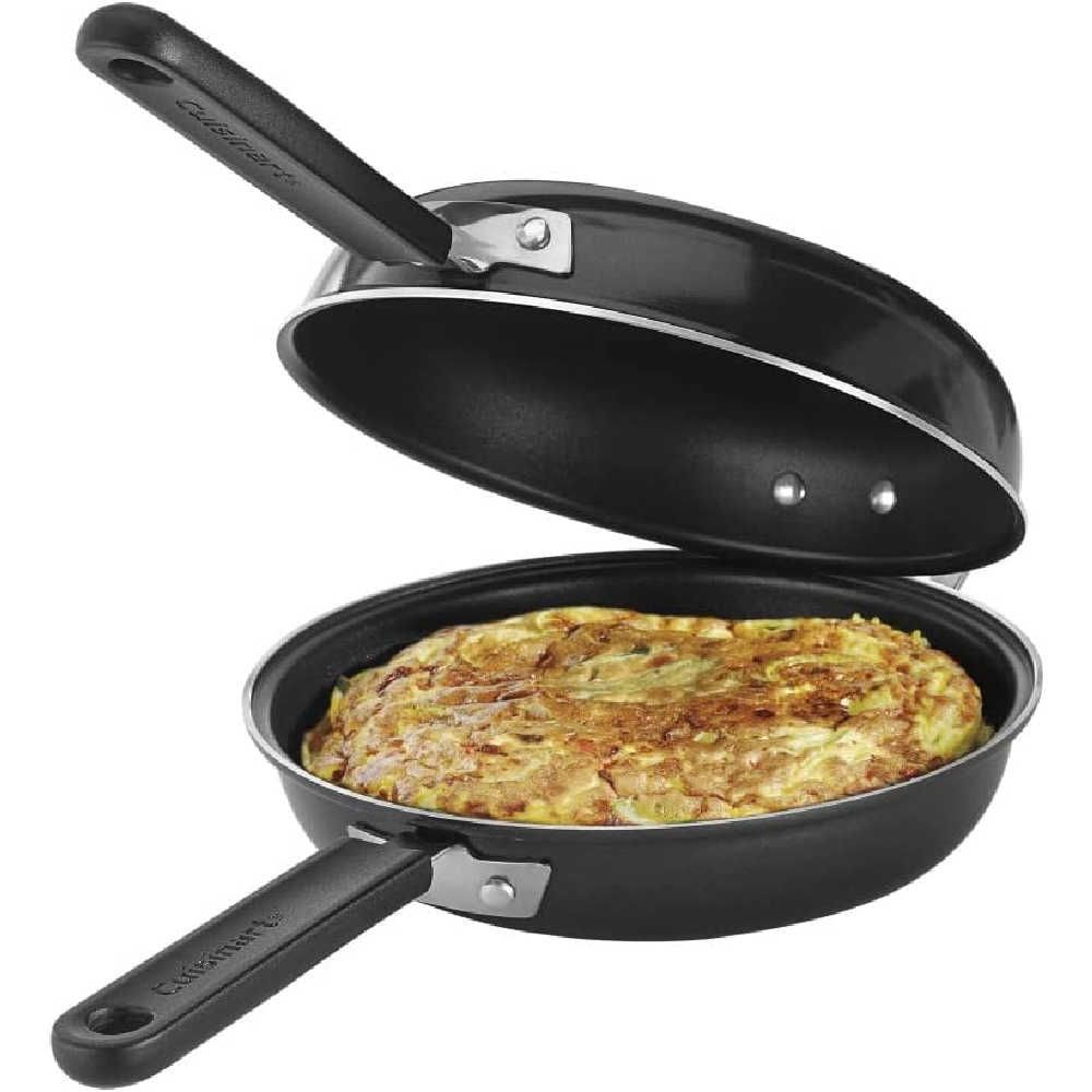 TECHEF - Frittata and Omelette Pan, Double Sided Folding Egg Pan, Made in  Korea (PFOA Free) (Black)